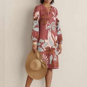 Soft Surroundings Pink Floral Dress